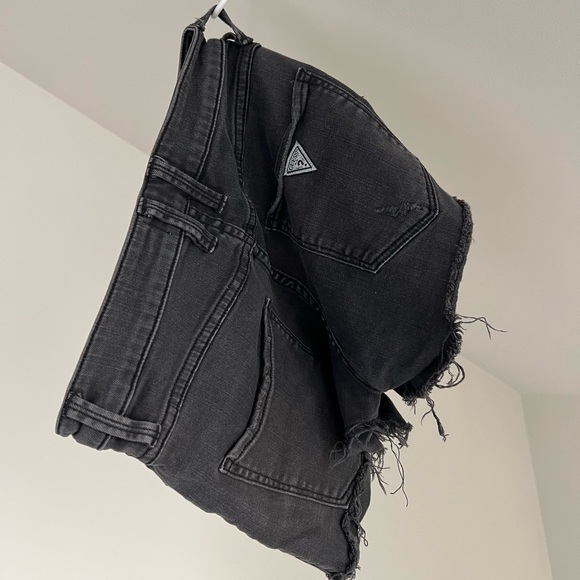 GUESS Black Jean Shorts - Picture 1 of 3